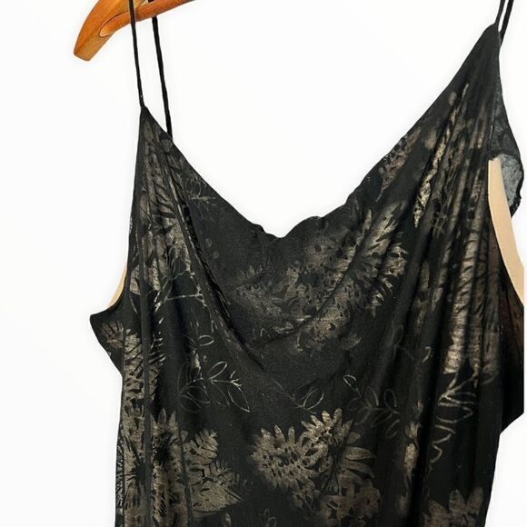 New York & Company Nude Asymmetrical Midi Slip Dress - Picture 3 of 6